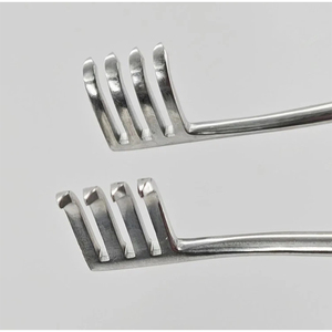 Écarteur auto-serrant 4x4 à pointes courbées 20 cm, manuel, en acier inoxydable, instrument chirurgical pour la chirurgie générale - Product Image 2