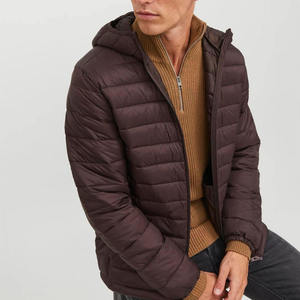 Custom High Quality Men's Winter Puffer Jackets Casual Reversible down <b>Coat</b> with Zipper Closure <b>Plus</b> <b>Size</b> Available Plain Color - Product Image 5