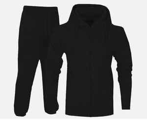 ชุดวอร์มลำลองแบบ unisex สำหรับฤดูหนาว พิมพ์ลายหรือสีพื้น ผ้าระบายอากาศ เป็นมิตรกับสิ่งแวดล้อม น้ำหนักเบา มีฮู้ด เชือกผูกเอว ยางยืดที่เอว ขายาว - Product Image 1