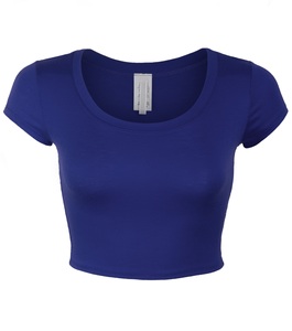 Camisetas Cortas Lisas para Mujer, Manga Corta, Ajustadas, Deportivas, para Fitness, Personalizables con Logotipo, Camisetas para Mujer - Product Image 1