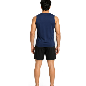 Men Athletic Sleeveless <b>Compression</b> Shirt Flexible Fit Breathable Fabric Ideal For Running Sports And Outdoor Work - Product Image 2