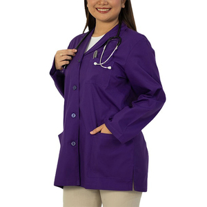 OEM High Quality Latest Design Women Scrub Lab Coat Adjustable Wholesale Breathable Top Ranking Product Women Scrub Lab Coat - Product Image 3