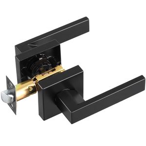 Maniglia per Porta Passante Nera Opaca, Reversibile con Rotazione a 45 Gradi, Serratura Non Bloccante per Mobili, per Mano Destra e Sinistra, 1 Pezzo - Product Image 6