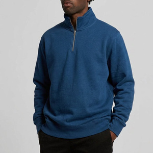 Sweat-shirt en coton à col zippé, coupe décontractée, streetwear, fabrication de vêtements personnalisés à marque privée pour les marques de mode - Product Image 6
