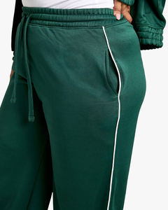 Pantalones Deportivos de Felpa de Algodón para Mujer, Corte Regular, Color Verde, Cintura Elástica, Tallas Grandes, Estilo Jogger, Precio de Fábrica - Product Image 3
