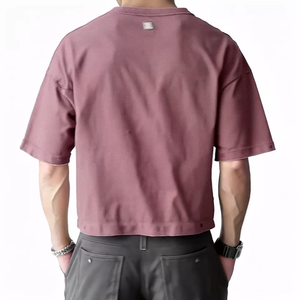 Camiseta Oversize para Hombre, 100% Algodón, Estilo Desgastado, Corte Cuadrado, Ajuste Holgado, Tejido de Punto de 240 Gramos - Product Image 5
