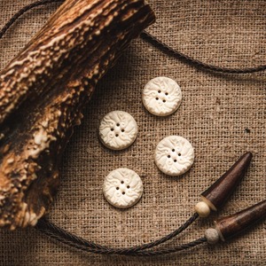 High Quality Custom Round 4-Hole Buffalo Bone Animal Style Durable <b>Handmade</b> Sewing Buttons for <b>Clothes</b> Shirt Suit buffalo bone - Product Image 6