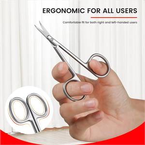 Ciseaux à ongles en acier inoxydable avec lame droite et tranchante, manche rond, durables pour adultes, pour la manucure - Product Image 5