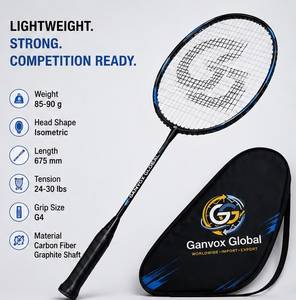 Carbon Fiber Badminton Racket Aerodynamic Badminton Bat Stronger <b>Frame</b> Better Control for Training Match <b>Play</b> - Product Image 4