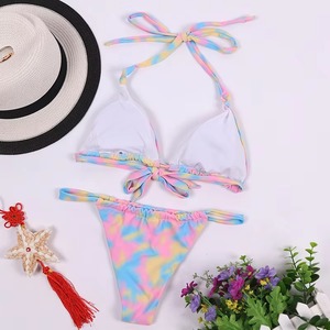 Conjunto de Bikini Brasileño de Cintura Alta para Mujer, Traje de Baño Sexy para Playa, Logotipo Personalizado, Proveedor Mayorista OEM - Product Image 3