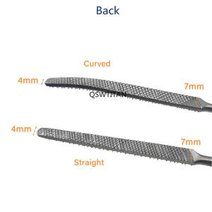 Limas y escofres para huesos, rectas y curvas, ortopédicas, de acero inoxidable con mango de madera, instrumento quirúrgico manual CE - Product Image 3