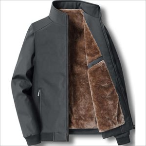 Chaqueta de lana personalizada para hombre, chaqueta polar de talla grande para Otoño/Invierno, venta al por mayor - Product Image 2