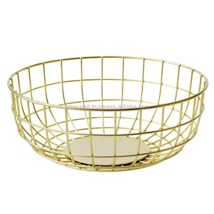 การตกแต่งด้วยโลหะสีทองหรูหราหรูหราไม่เหมือนใครตกแต่งด้วยลวดลูกปัดแบบโบราณการออกแบบใหม่มาตรฐานใหม่ชามเสิร์ฟที่ทันสมัย - Product Image 1