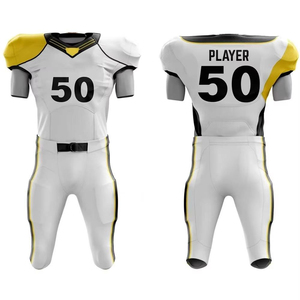 Nuevo Uniforme de Fútbol Americano de Diseño Clásico Personalizado, Manga Corta, Absorbente de Humedad, 100% Poliéster, Servicio al por Mayor OEM ODM - Product Image 1
