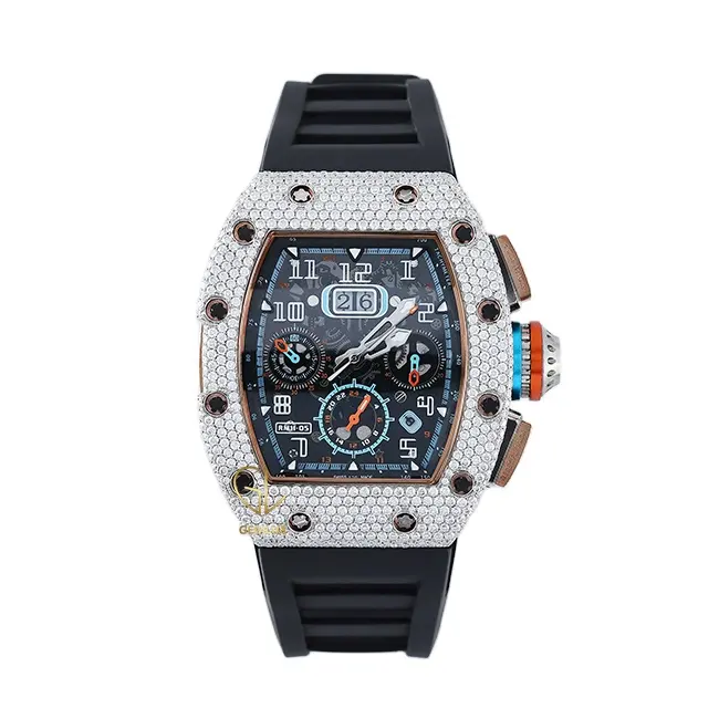 高品質のLabgrownダイヤモンドVS1クラリティ自動巻きバスダウンパスダイヤモンドテスタートップブランドプロフェッショナル腕時計