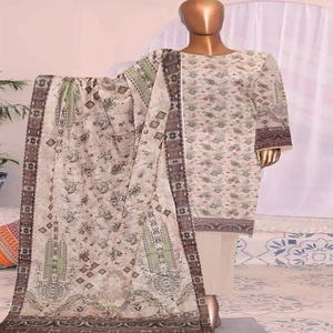 ชุด Kurta สำหรับผู้หญิง-ขายทั้งสนามหญ้าปากีสถานและอินเดีย3ชิ้นพร้อมพิมพ์ดิจิตอลโดย AF แฟชั่น salwar kameez dupata - Product Image 1