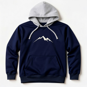 Sudadera con Capucha Bordada para Hombre, Estilo Urbano, Oversize, de Algodón Tejido con Patrón de Corazón, Moda Otoñal - Product Image 3