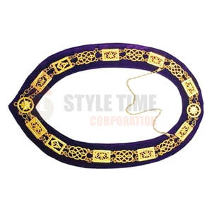 Collar Masónico Elegante Hecho en Pakistán con Detalle de Colgante Simbólico, Collar Masónico de Lujo - Product Image 6