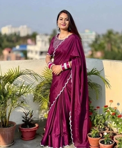 Sari de Georgette con adornos estilo Bollywood KV - Product Image 3