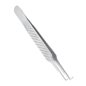 Pince à épiler professionnelle pour cils, à pointe fine, en acier inoxydable, avec manche imprimé, pour la beauté, avec logo personnalisé - Product Image 1