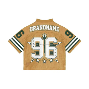 Factory Custom Soccer Jersey Oversized American Football Wear With Polyester Mesh Streetwear Cropped soccer jersey - Product Image 6