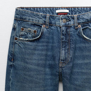 Jeans de mujer al por mayor, largos hasta el tobillo, transpirables, de talla grande, de cintura alta, rígidos, con cinco bolsillos - Product Image 4