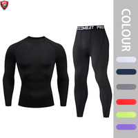 Ensemble Rash Guard Respirant et Écologique à Compression, Manches Longues, Imprimé, Combinaison MMA, Tenue d'Entraînement de Grappling pour la Gym