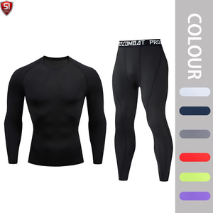 Ensemble Rash Guard Respirant et Écologique à Compression, Manches Longues, Imprimé, Combinaison MMA, Tenue d'Entraînement de Grappling pour la Gym - Product Image 6