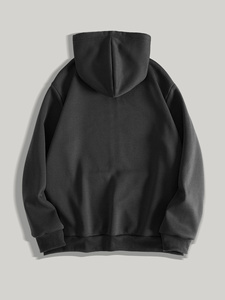 Sweat-shirt à capuche surdimensionné en molleton épais délavé à l'acide, personnalisable avec logo, style streetwear pour homme, vintage, décontracté, en coton molletonné, tendance - Product Image 2