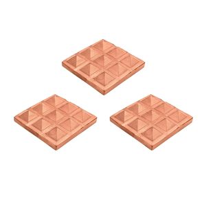 Pyramides d'énergie en cuivre Vastu de 2 pouces, lot de 3, pour la correction Vastu à la maison, au bureau et en boutique, remèdes Vastu Shastra - Product Image 1