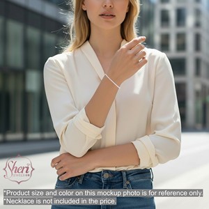 [Sheri Jewels] 100% Natural Diamond Tennis Bracelet 3 Prongs Setting Classic Design 18K Solid Gold FG Color SI1-2 - <b>Gift</b> to Her - Product Image 4