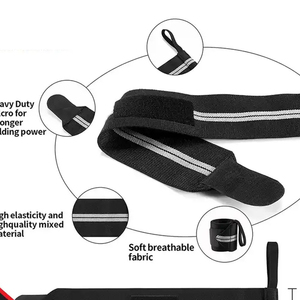 Sangles de poignet de fitness écologiques personnalisées avec logo pour la musculation, la protection des poignets et le powerlifting - Product Image 6