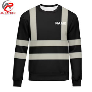 Nouveau design de sweat-shirt pour hommes, vente en gros, col rond, haute visibilité, réfléchissant, sweat-shirt d'hiver pour femmes, polaire, haute visibilité, coupe ajustée - Product Image 3