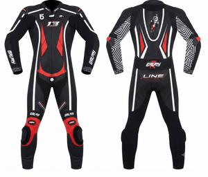 Traje de Carreras Personalizado para Hombre en Cuero Vacuno/Canguro, Mono de Una Pieza con Armadura de Nivel 2 CE, Hecho a Medida, Protección OEM - Product Image 1