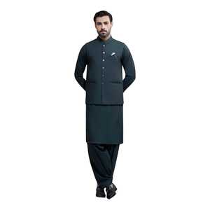 Salwar Kameez pour hommes avec gilet, vêtements indiens et pakistanais, tenue de mariage et de fête, tailles et couleurs personnalisées, design traditionnel sur mesure - Product Image 1