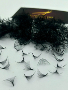 Pestañas Postizas Individuales Hechas a Mano, de Visón Sintético, Naturales, Suaves y Voluminosas, Color Negro Oscuro, Longitud de 7-25 mm, Curvatura C/CC/D/DD/M/L - Product Image 1