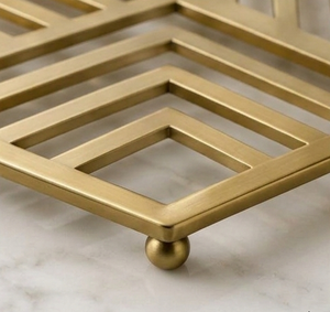 <b>Gold</b> Hexagon Metal Trivet Heat Resistant Hot Pot <b>Coaster</b> Modern Decorative Table Mat - Product Image 4
