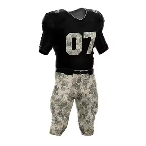 Maillot de football américain personnalisé à transfert thermique, manches courtes, respirant, antibactérien, anti-humidité, 100% coton - Product Image 2