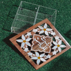 Tapa de madera acrílica de alta calidad Diseño floral hueso I pieza de diseño de la mejor calidad para tamaño personalizado precio barato - Product Image 6