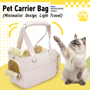 Bolsa de Transporte Portátil para Mascotas, Perros Pequeños y Gatos, Bolso de Viaje Transpirable con Correa de Seguridad, Alfombra Suave y Bolsillos de Almacenamiento - Product Image 4