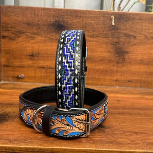 Fabricant de colliers en cuir véritable robuste de haute qualité de 1.5 pouces de large en laiton solide et durable - Product Image 6