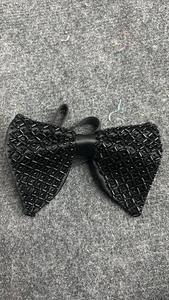 Corbata de Moño de Seda Bordada a Mano con Mariposa, Correa Ajustable, Elegante, Negra, Regalo de Boda, Ecológica - Product Image 4