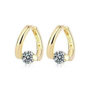 Pendientes de Diamantes Redondos con Corte Brillante Clásico Cultivados en Laboratorio, Certificados por IGI, DEF VVS VS, Oro, Oro Rosa, Oro Blanco, Plata - Product Image 5