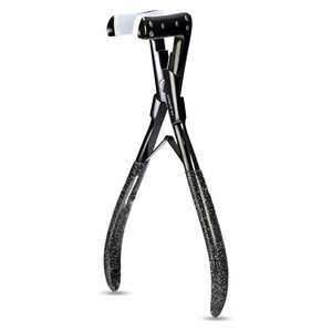 Pince à extensions capillaires professionnelle en acier inoxydable noir, à forte tenue, outil de coiffage à surface plate, durable pour salon de coiffure - Product Image 4