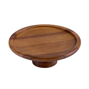 Support de présentation rond en bois pour desserts - Non toxique, écologique, fait main, passe au lave-vaisselle - Product Image 4