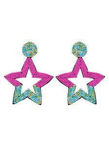Pendientes de cuentas hechos a mano a la moda, joyería colorida para mujeres y niñas a precio económico. - Product Image 6