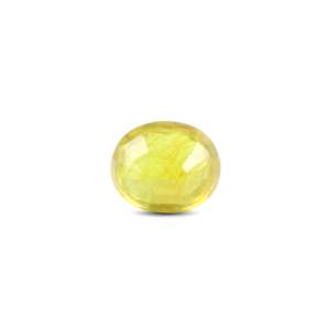 Loose 4.85 Carat Handcrafted Yellow Sapphire Gemstone-VVS1 Clarity Faceted Mixed Cut 6x7mm for Fine Jewelry - Product Image 2