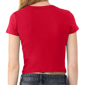 T-shirt de sport pour femme, col rond, coupe courte, respirant, coupe régulière, épaules tombantes, éco-responsable, en Spandex/Coton - Product Image 2