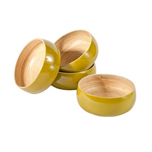 Juego de cuencos de fibra de bambú biológico, juego de vajilla Biodegradable ecológica de fibra de bambú redonda, artículos de vajilla - Product Image 5