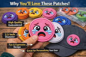 Écussons brodés personnalisés visage coléique avec fixation auto-agrippante, badges de moral multicolores, fournisseur OEM en gros - Product Image 5